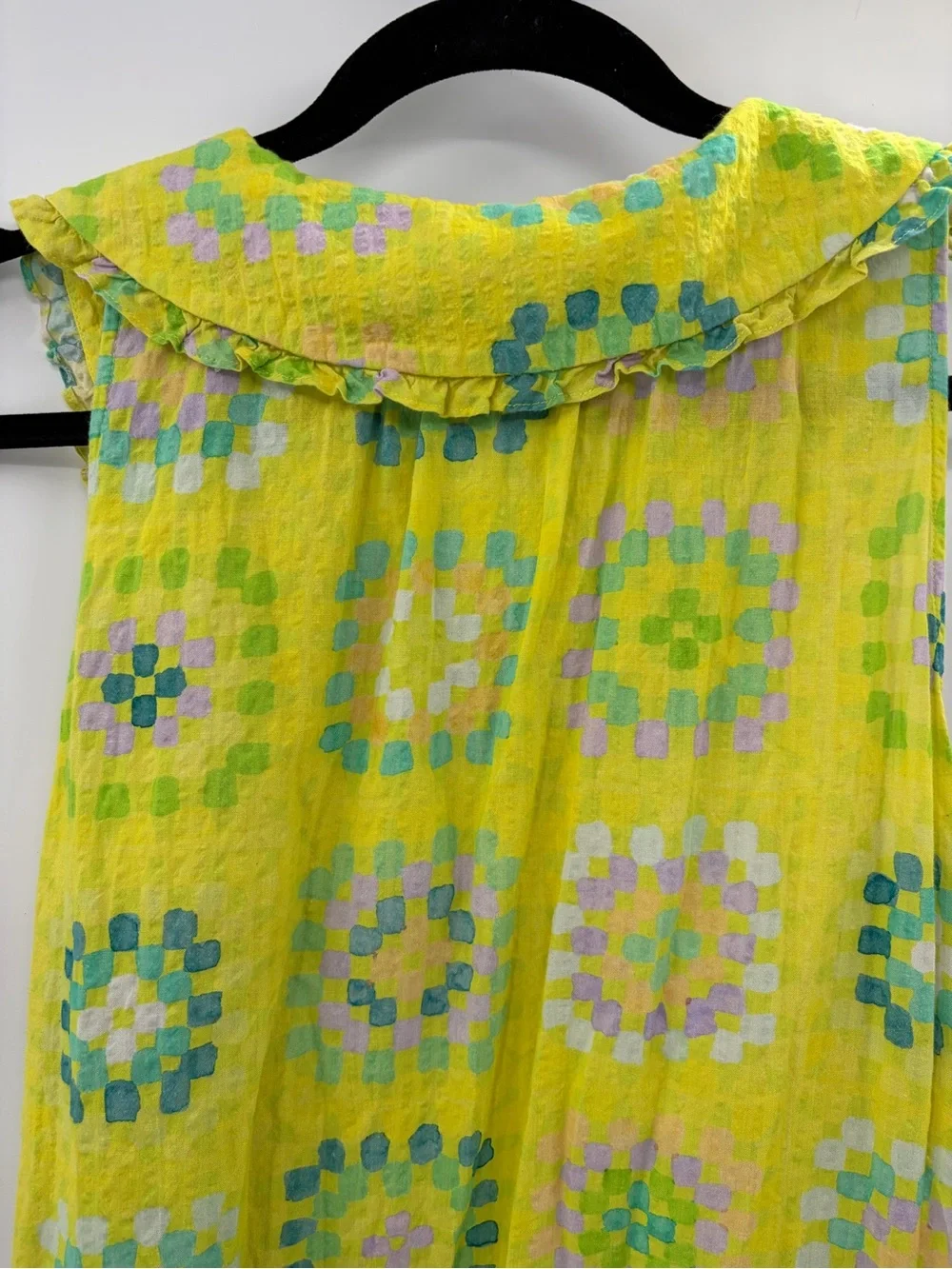 Rachel Antonoff bohemian Tanya trapeze sleeveless ruffle collar dress size xl - Picture 11 of 15